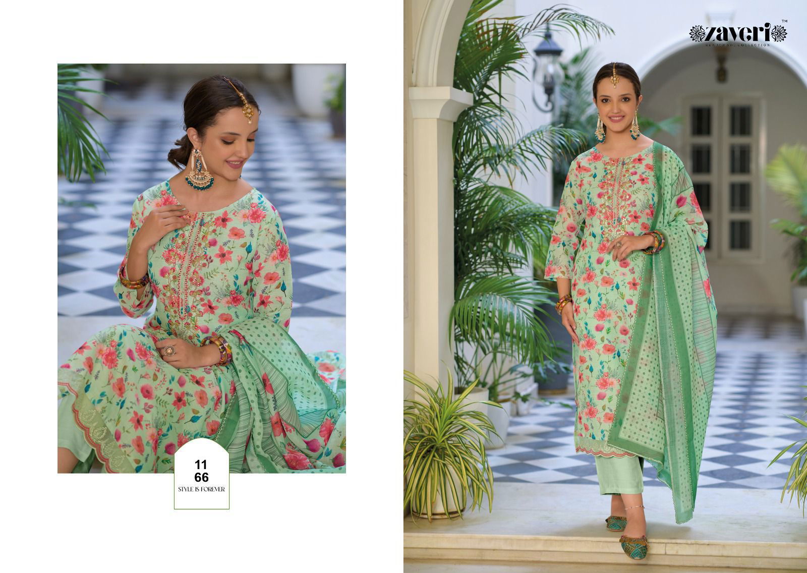 Ayleen By Zaveri Linen Readymade Printed Suits Catalog
